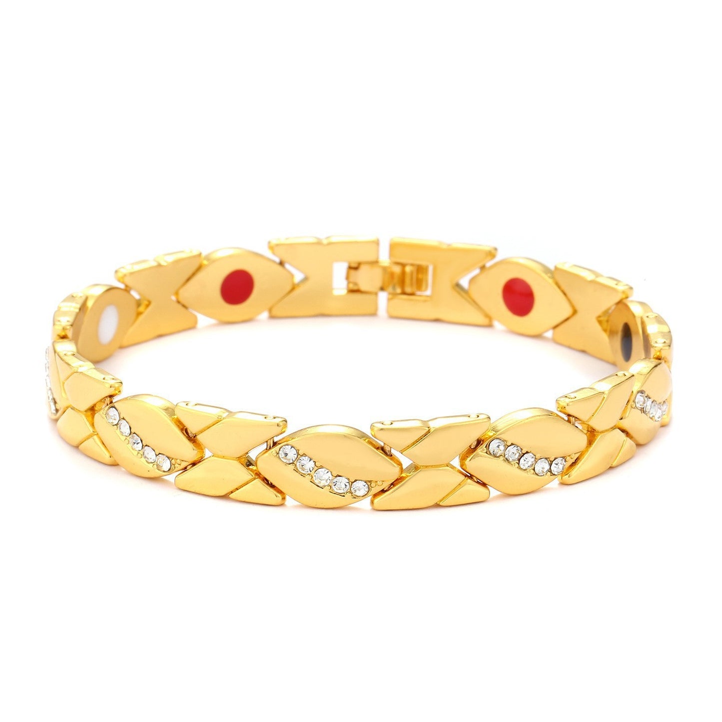 Women's Magnet High-grade Bronze Leaf Brushed Creative Bracelet