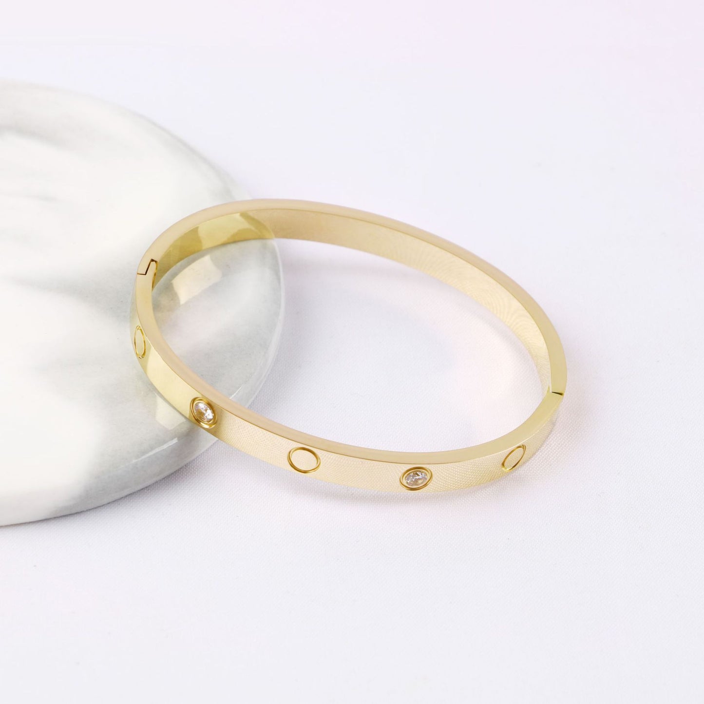 Buckle Wide Narrow Version Of Gold Titanium Steel Bracelets