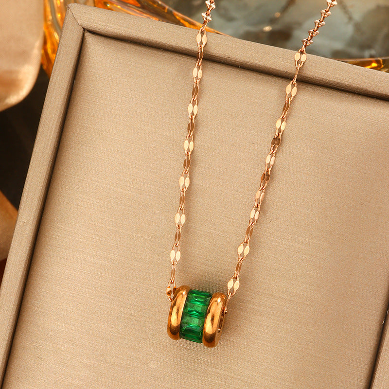 Fresh Titanium Steel Short Pearl High-grade Necklaces