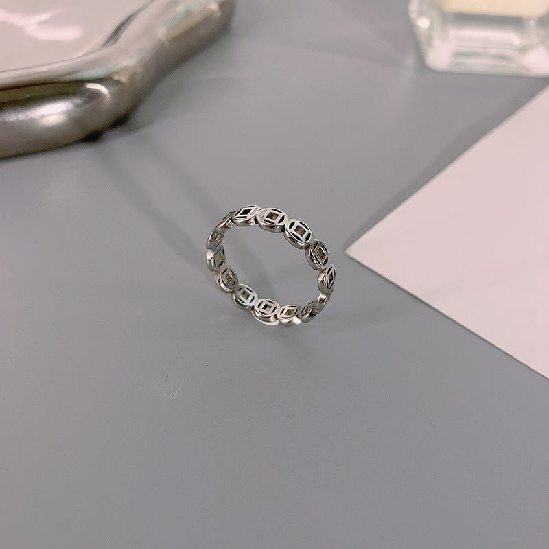 Steel Female Design High-grade Simple Temperament Rings