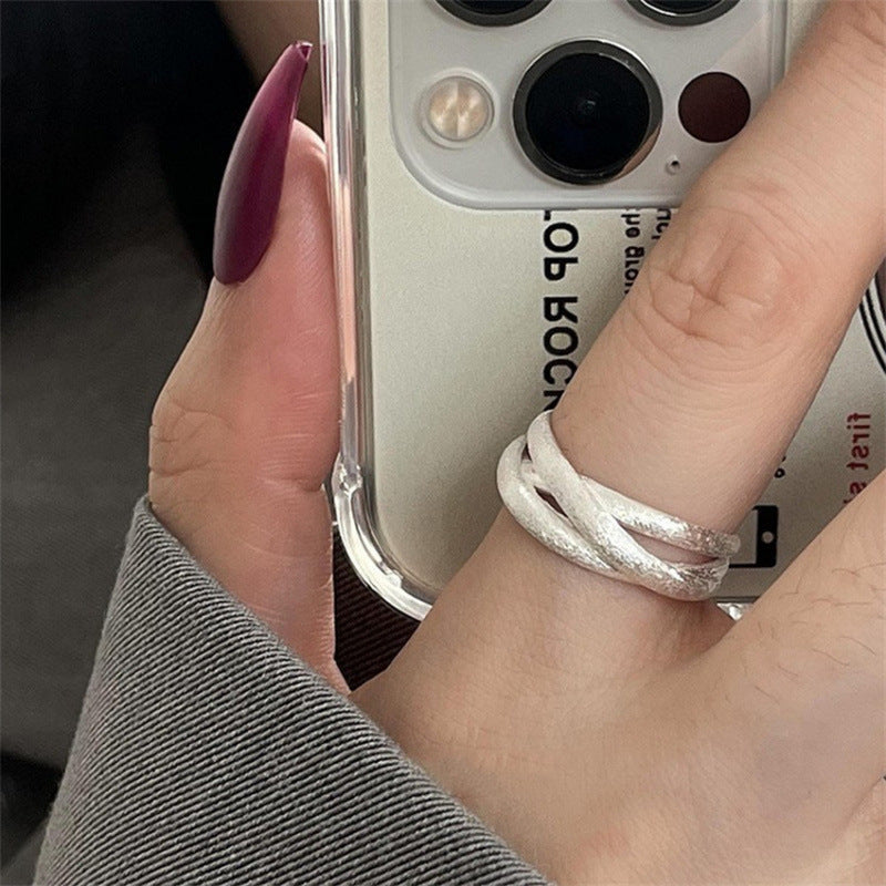 Women's Sier Simple Light Luxury High-grade Index Finger Open Rings
