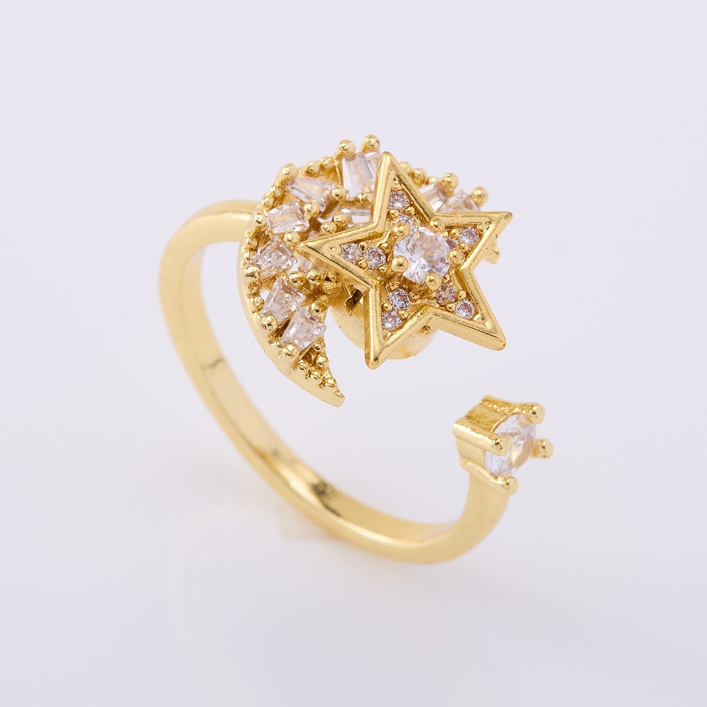 Valentine's Day Gift Flower Zircon Rotatable Ring