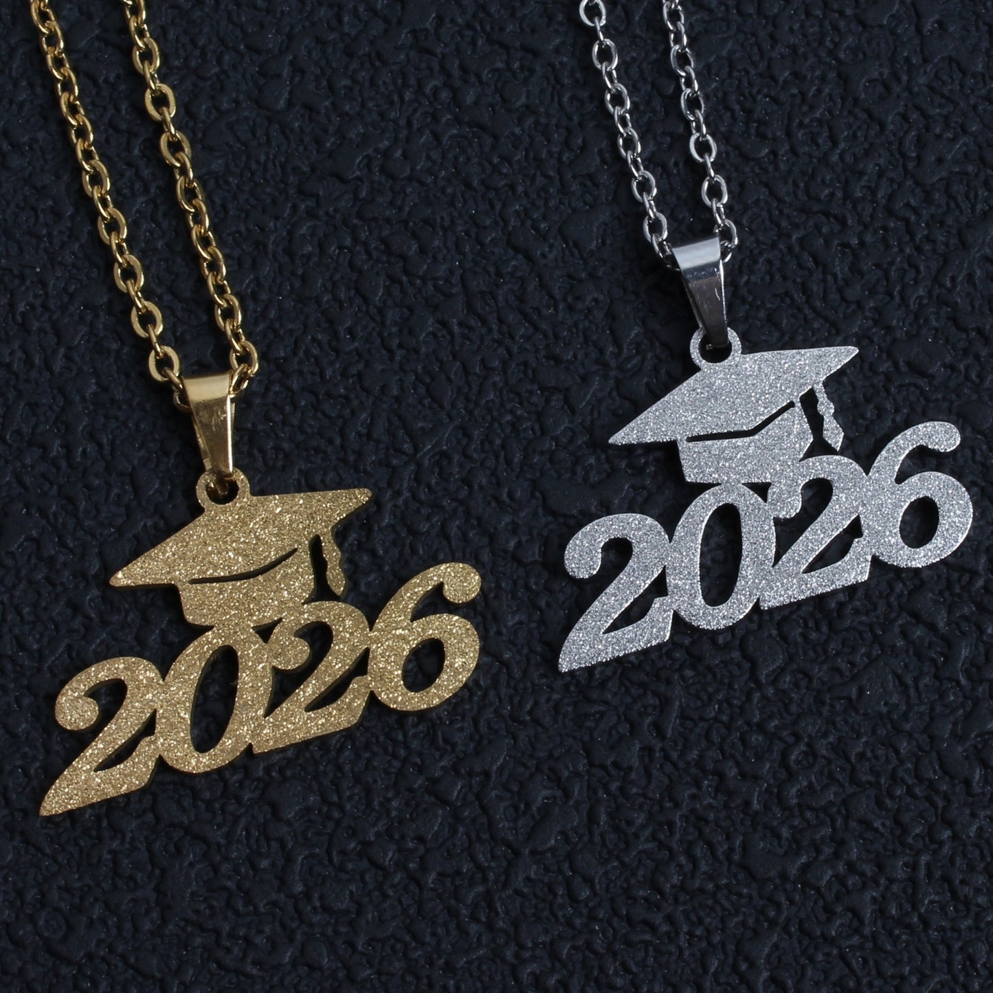 Creative Graduation Commemorative Gift Stainless Steel Frosted Dr. Jin Necklace