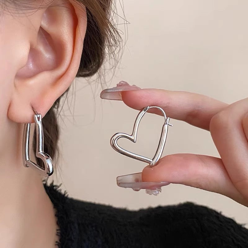 Fashionable Double Layer Hollow Zircon Circle Ear Buckle