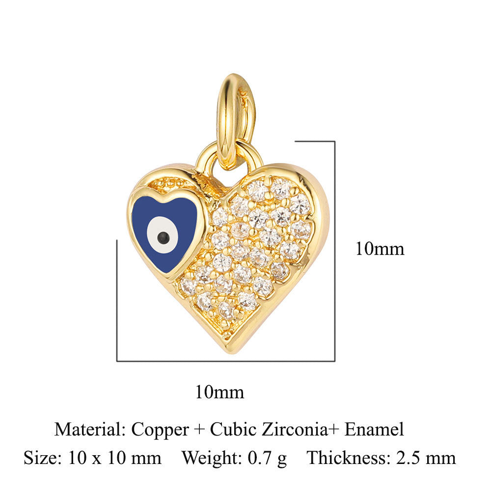 Snake Small Fish Copper Zircon Whale Tail Pendants