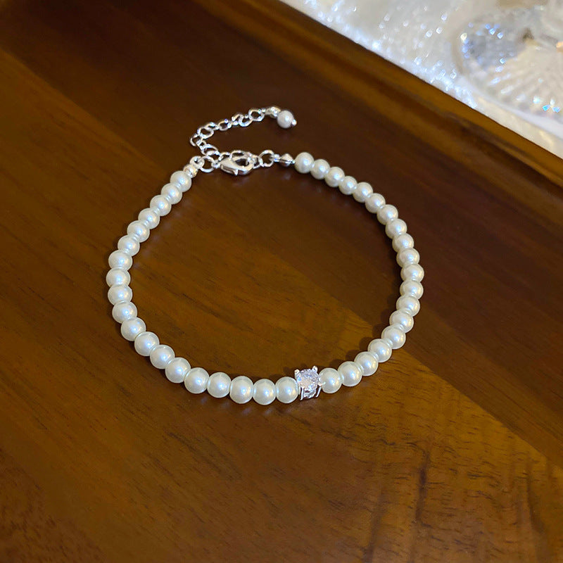 French Retro Smiley Face Bamboo Artificial Jade Personality Trendy Light Bracelets