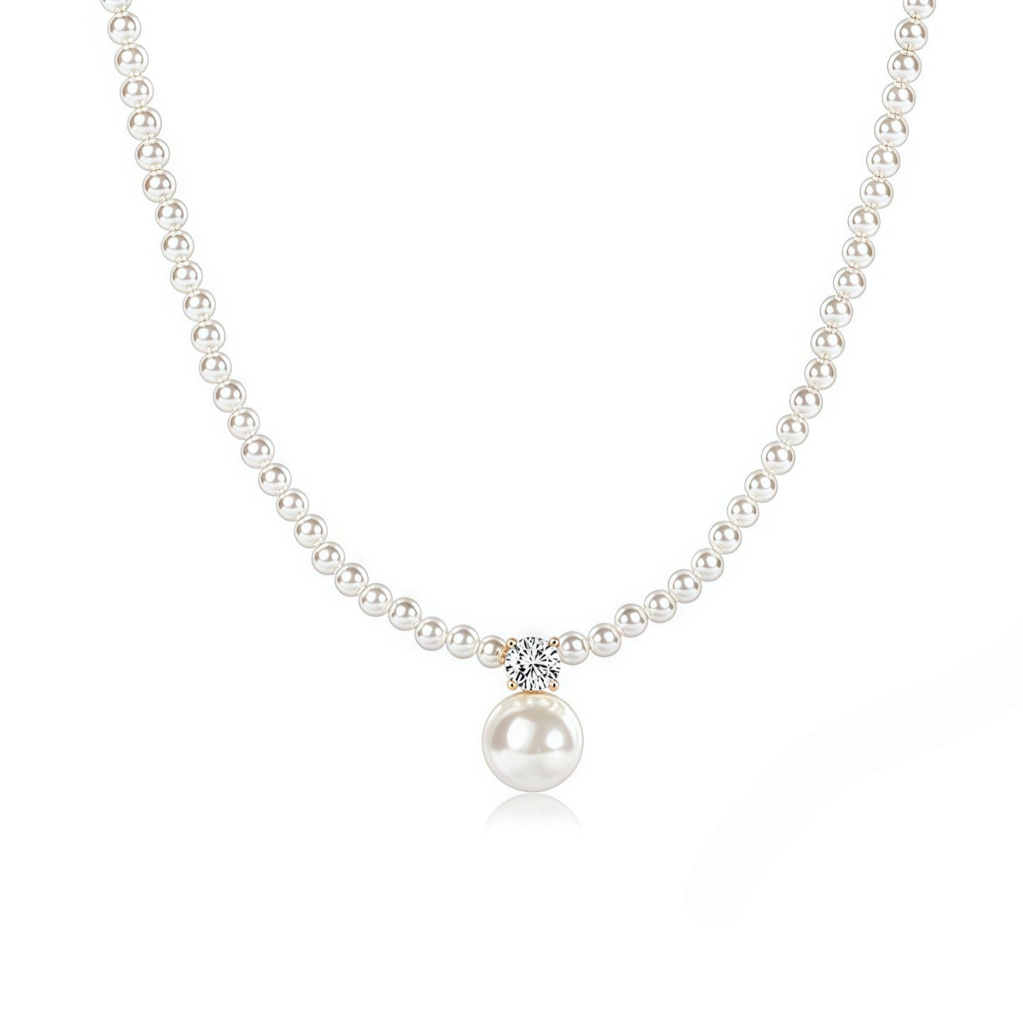 Diana Small Beads Zircon Pearl Female Minority Necklaces