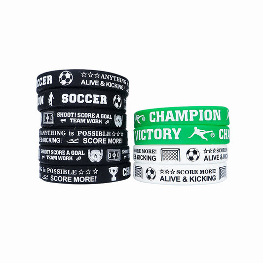 Theme World Cup Entry Gift Silicone Fans Commemorative Sports Rubber Bracelet