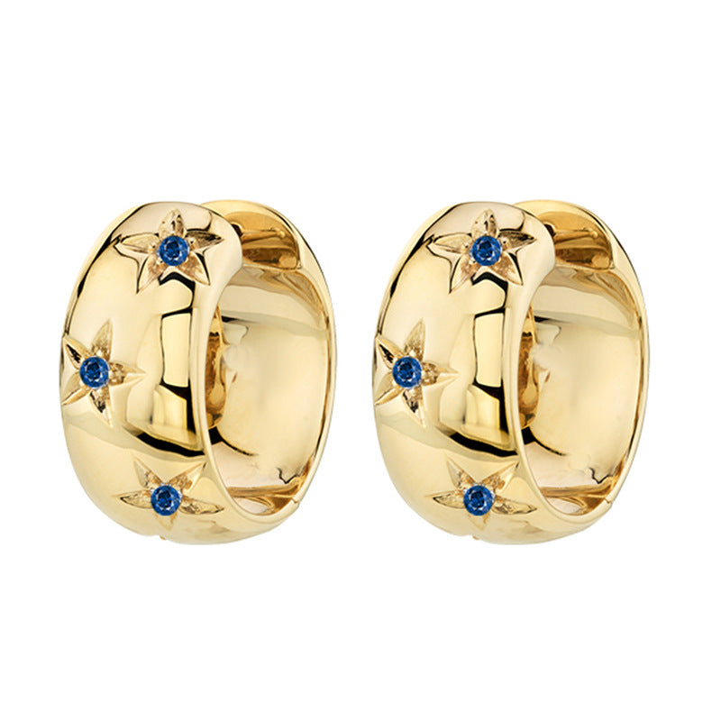 Cold Style Advanced Sensitive Surface Clip Micro Inlaid Ear Buckle