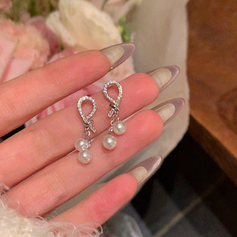 Women's Zircon Tassel Light Luxury High Sense Stud Earrings