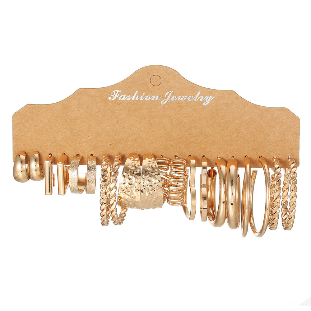 Exaggerated Personalized Shaped Ear Suit Electroplated Alloy Earrings