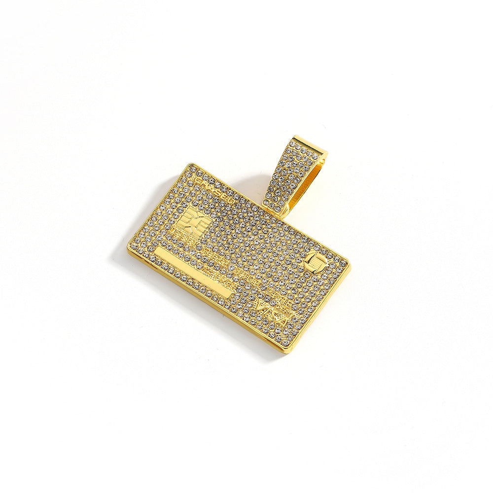 Hip Hop Cool Full Diamond Bank Card Street Necklace
