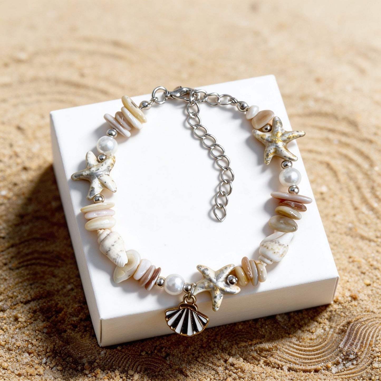 Ocean Style Shell Pearl Travel Gift Bracelets