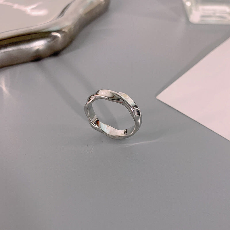 Steel Female Design High-grade Simple Temperament Rings