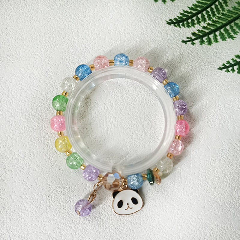 Giant Panda Glass Burst Beads Female Bracelets