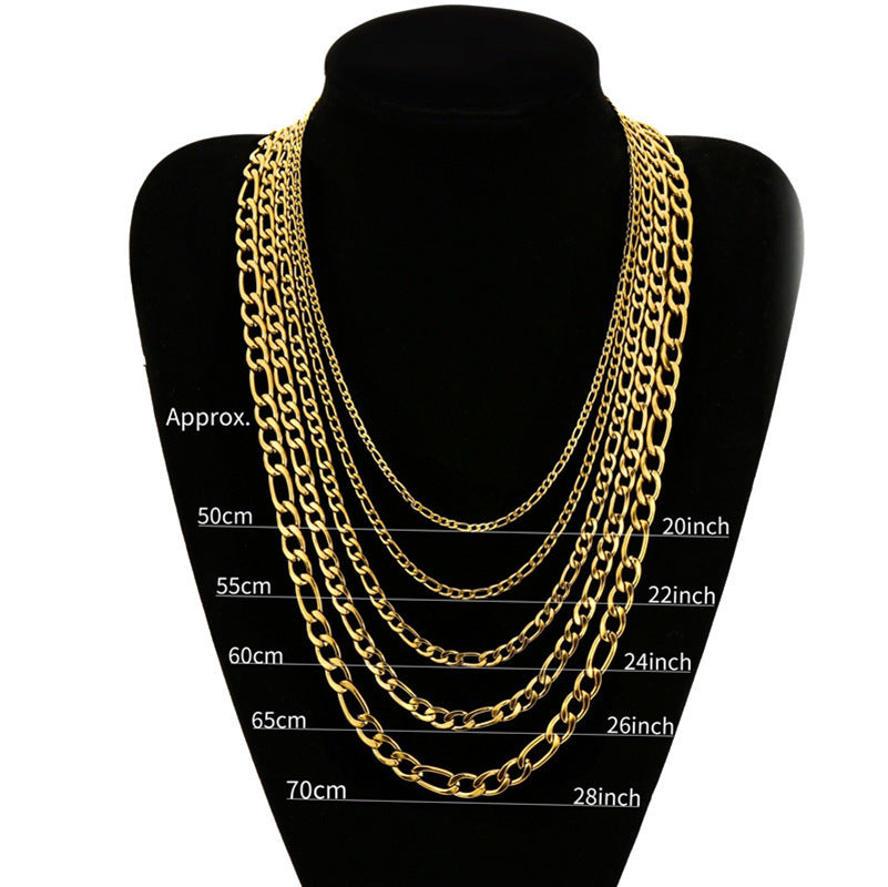 Men's Hip Hop Cuban Link Chain Stainless Steel Necklace
