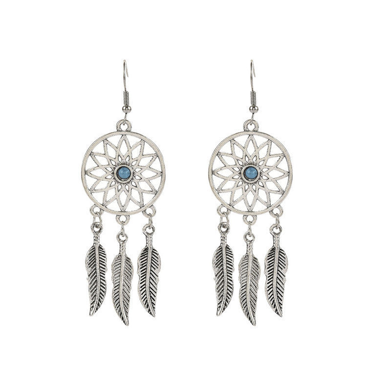 Women's Multiple Options Bohemian Ethnic Turquoise Eardrops Combination Earrings