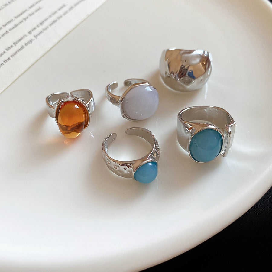 Rose Flower Love Pearl Light Luxury High Sense Ring