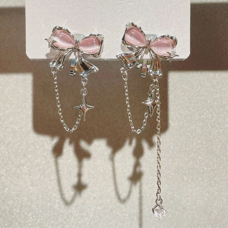 Women's Face For Design Tassel Long Graceful Earrings