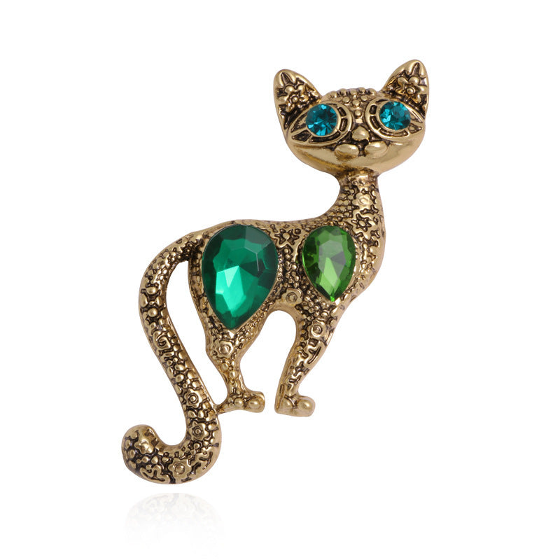 Cartoon Oil Dripping Kitten Brooch Female Niche Pin Animal Brooches