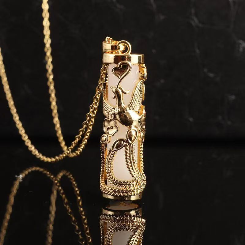 Women's Dragon Phoenix Column Retro Ethnic Style Necklaces