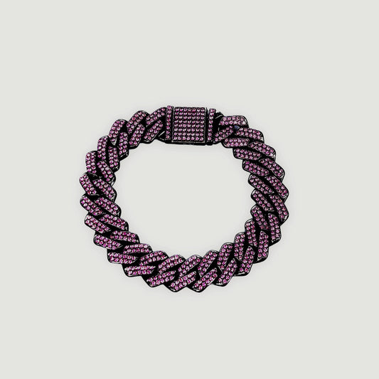 Diamond Purple Flip Cuban Link Chain Necklaces