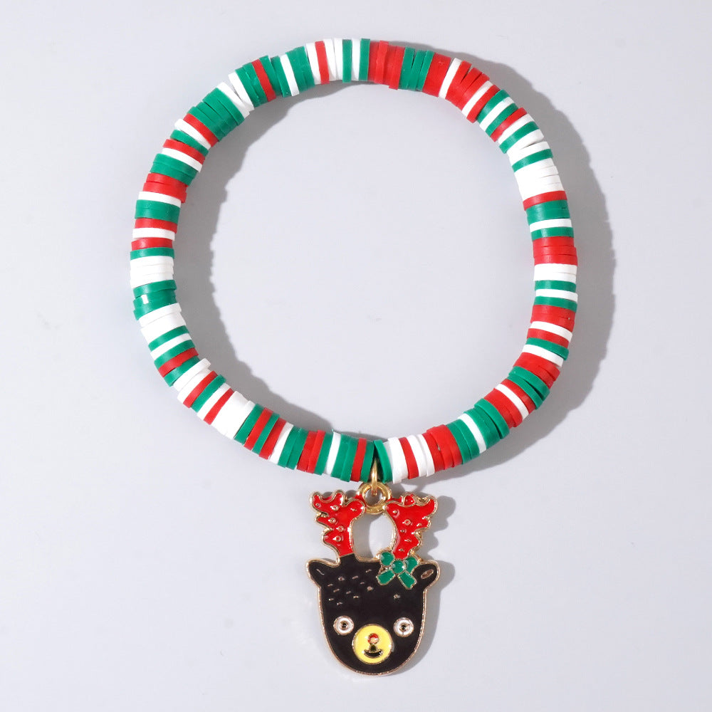 New Super Santa Christmas Polymer Clay Bracelets