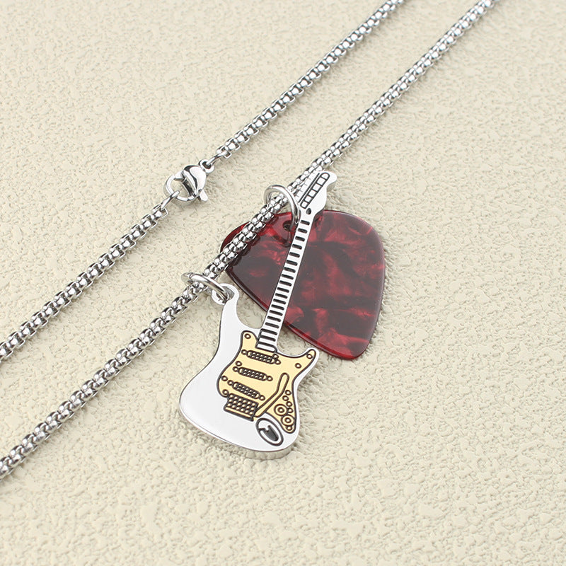 Women's & Men's Personalized Music Guitar Pick Hip Hop Pendants