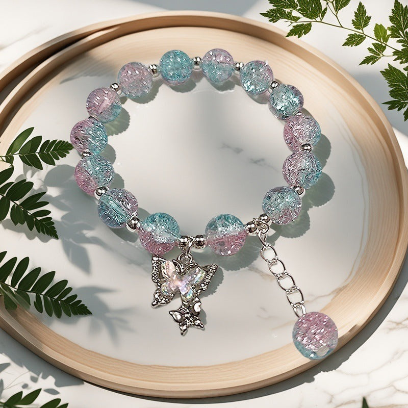 Fantasy Flower Glazed Female Gradient Contrast Bracelet