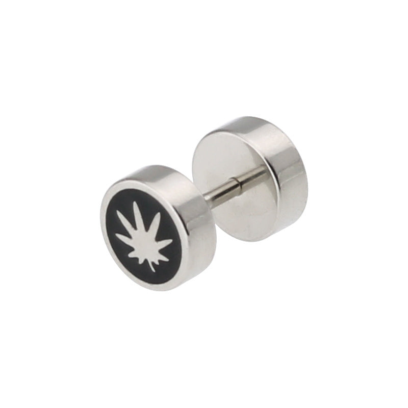 Bilateral Epoxy Titanium Steel Ear Drip Bone Fake Extender Earrings