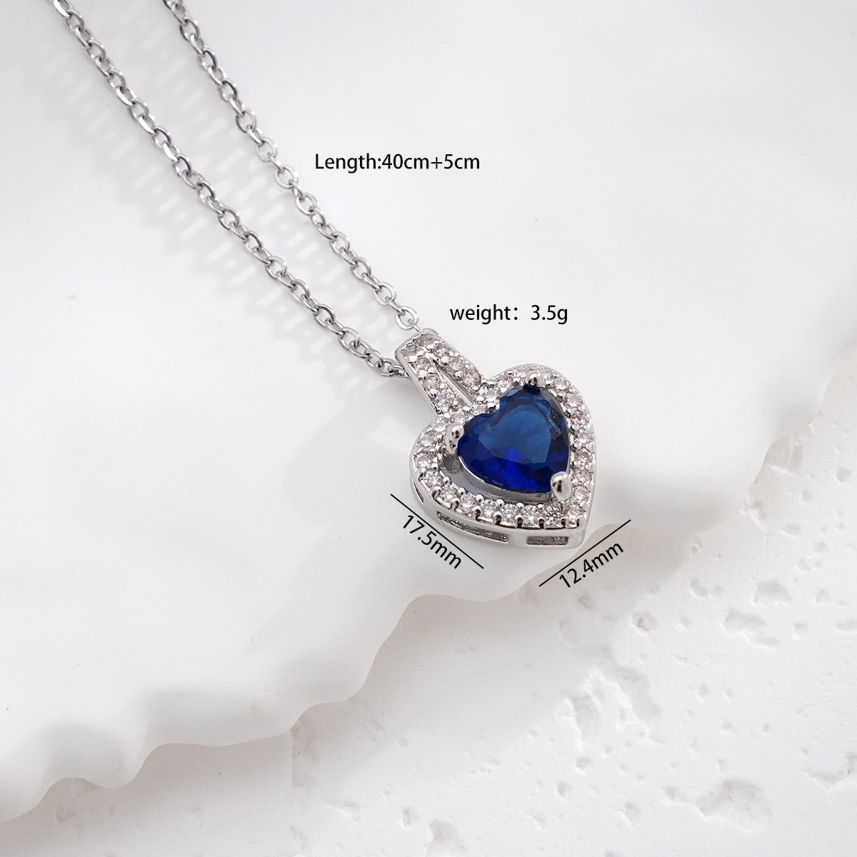 Women's Inlaid Zircon Fashion Heart-shaped Water Drop Necklaces