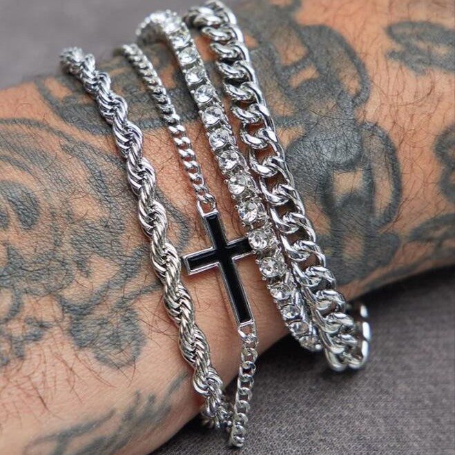 Personalized Cross Zircon Hip Hop Fashion Bracelets