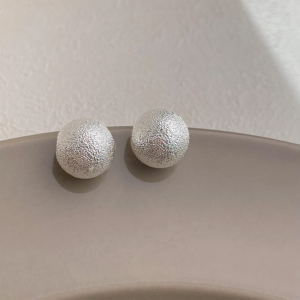 Matte Texture Geometric Female Niche Fashion Earrings