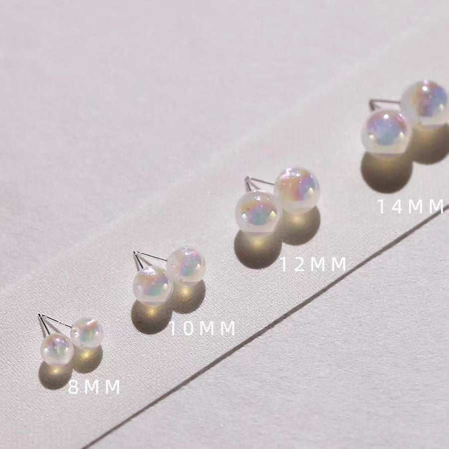 Women's Mermaid Pearl Sier Needle Design High-grade Earrings