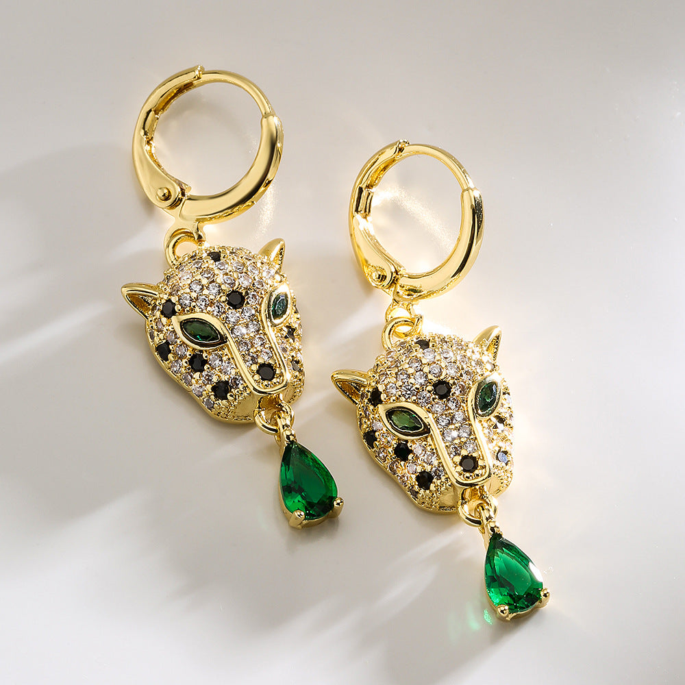 Women's Leopard Special Interest Light Luxury Gold Earrings