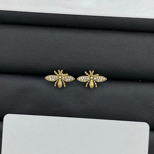 Women's Bee Ear Sier Needle High-grade Light Stud Earrings