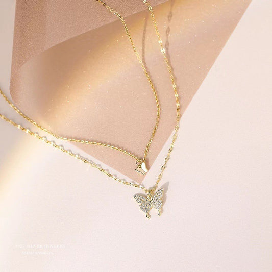 Women's Alloy Butterfly Light Luxury Clavicle Chain Necklaces