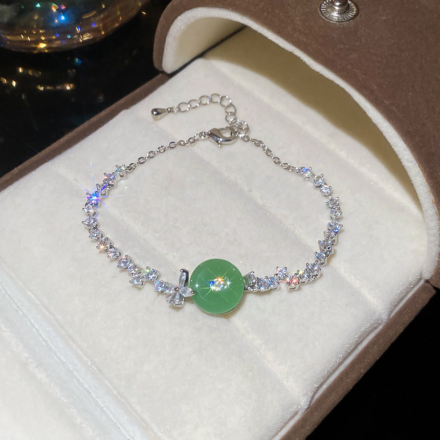 Women's Heart-shaped Zircon Adjustable Simple Fashion Light Luxury Bracelet