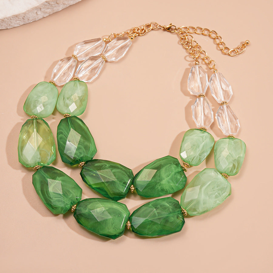 Women's Irregular Beaded Personalized Minority Seaside Vacation Necklaces