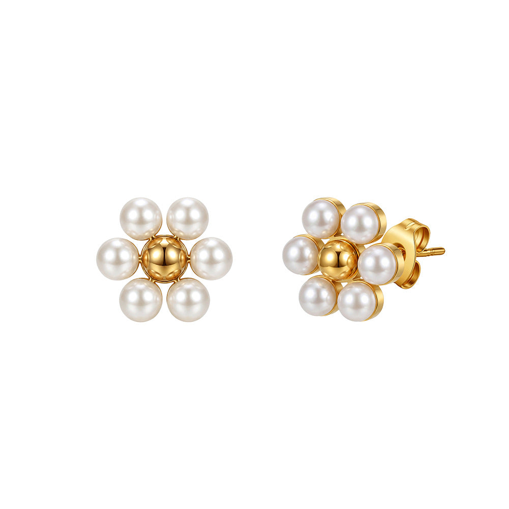 Women's Stainless Steel Diamond Tassel Simple Niche Everyday Joker Twin Collection Earrings