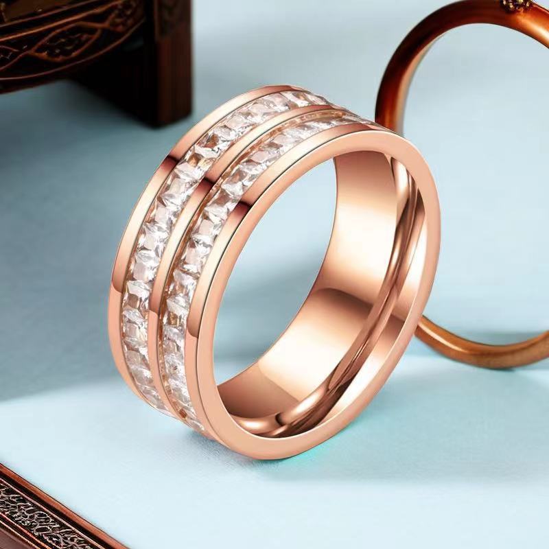 Women's Sense Niche Roman Digital Rotating Light Luxury Rings