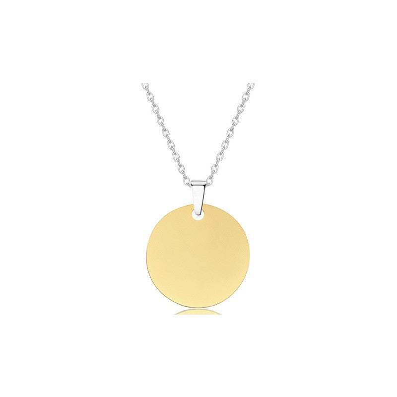 Laser Color Printing Material Holiday Gift Lettering Stainless Necklace