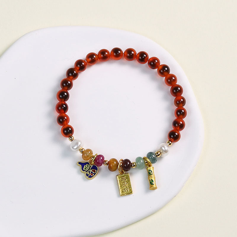 Women's Agate High-grade Natural Fragrant Gray Glaze Scenic Spot Live Bracelets
