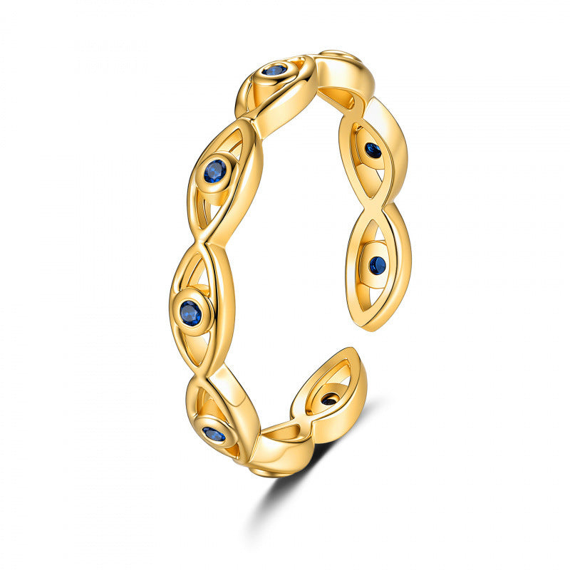 Eye Open Fashion Personality Hip Hop Ring