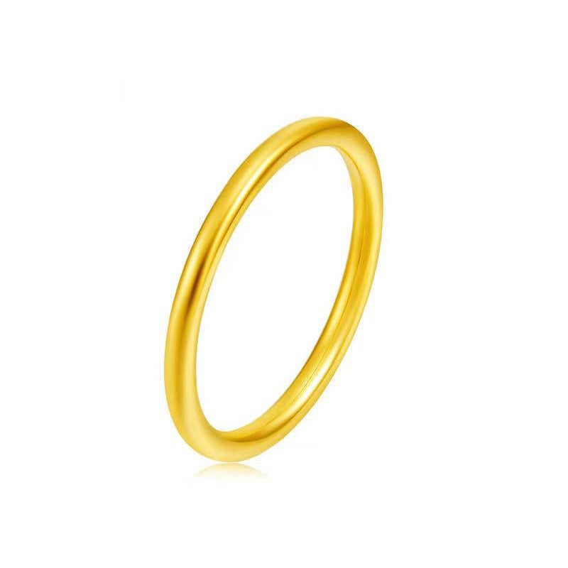 Classic Simple Gold Pigment Popular Accessories Rings