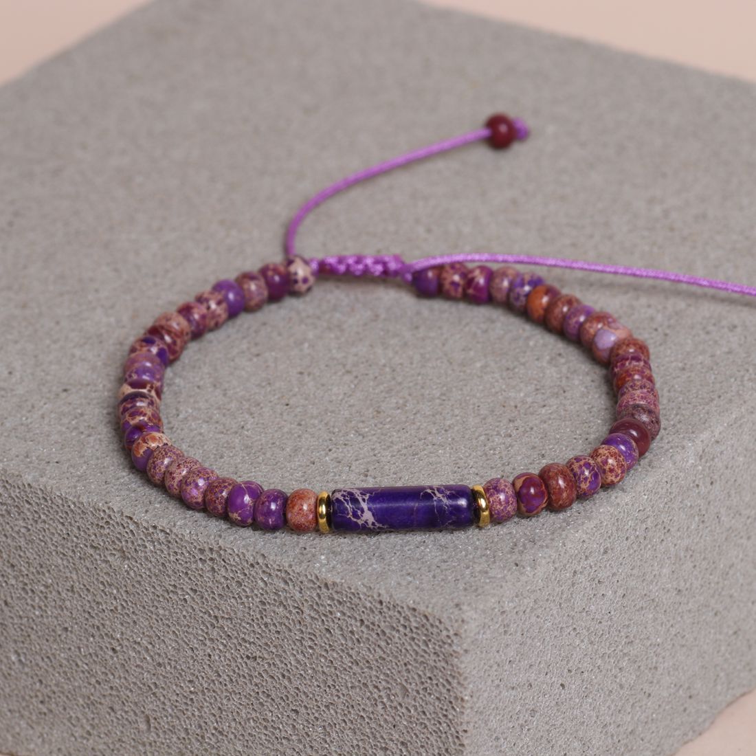 Abacus Beads Emperor Turquoise Woven Couple Bracelet