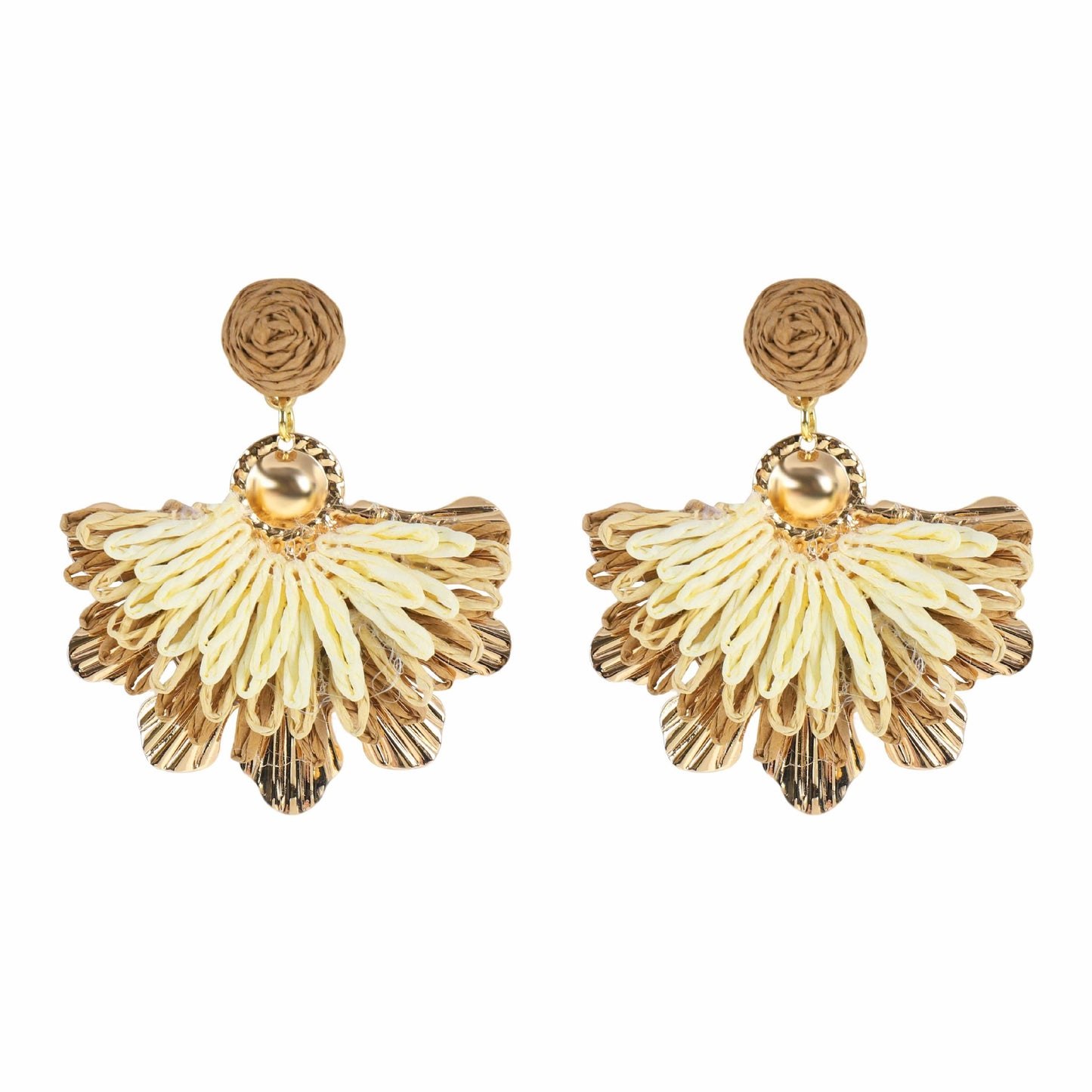 Women's Vacation Style Enamel Color Flower Pearl Light Luxury High-grade Earrings