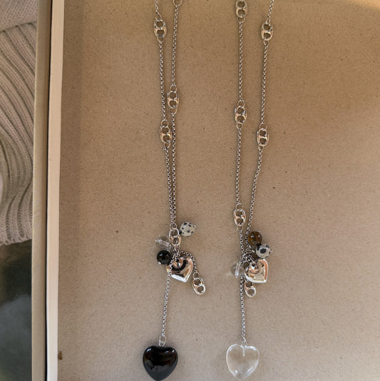 Women's Hole Chain Heart Shaped Love Long Temperamental Necklace