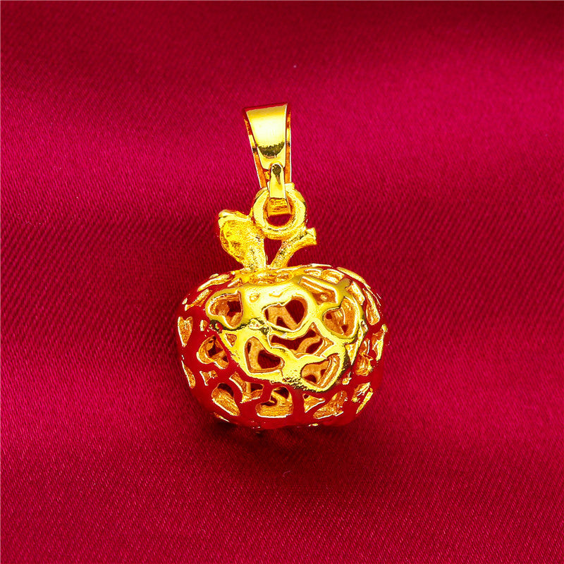 Women's Vietnam Placer Gold Love Abacus Small Pendants