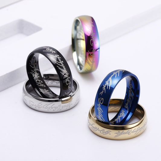 Women's & Men's Steel Couple The Lord Of Little Rings